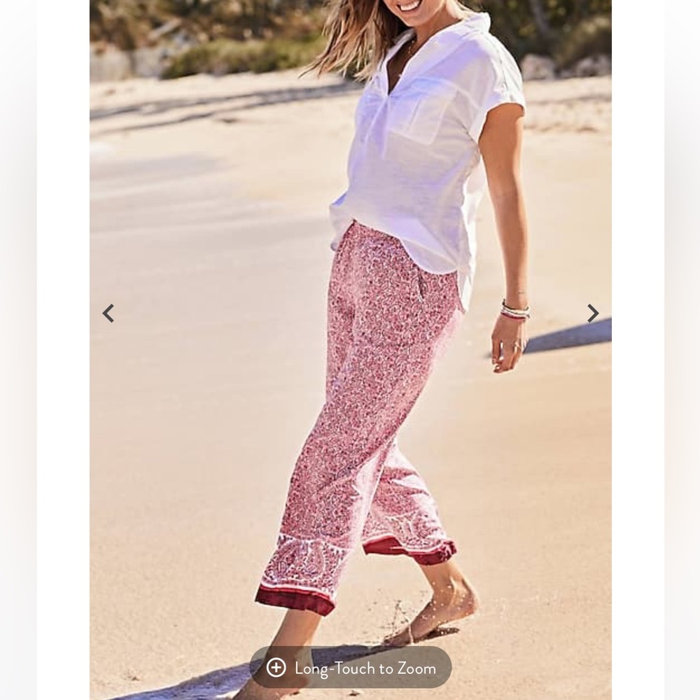 J. Jill Pink Printed Ankle Pants